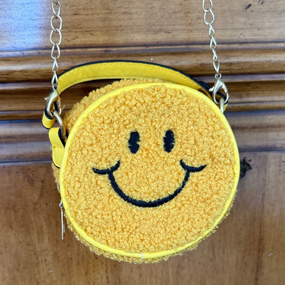 Yellow Smiley Face Crossbody Bag - Picture 4 of 6